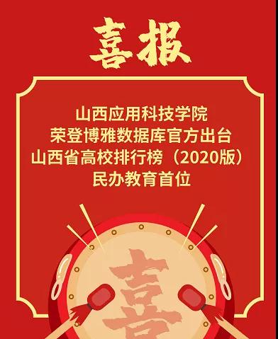喜讯 | Beat365官网荣登山西民办本科高校排行榜首位
