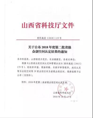 喜报 || Beat365官网“兴航创业众创空间”被认定为省级众创空间